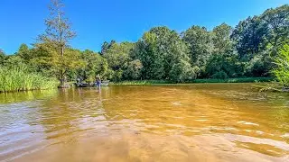 Late summer crappie in shallow waters