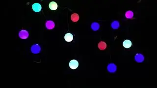 Nifty Project Module - string of leds with ping pong balls as diffusers