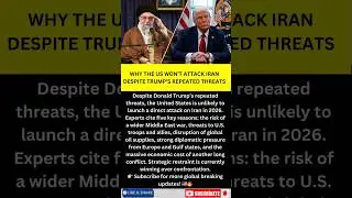 Why the U.S. Is Holding Back on Iran Despite Trump&rsquo;s Strong Warnings | 5 Big Reasons Explained