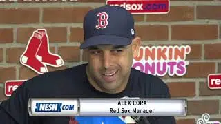 Alex Cora addresses media following Red Sox's 106th win