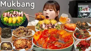 Sub)Real Mukbang- Корейские домашние блюда🍱 Рис с осьминогом и морским ушком🦪 Рагу из скумбрии🔥 ASMR