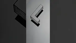 3D letter L drawing easy | #shorts #trending