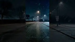 just something about snow falling and street lights #aesthetic #nostalgia