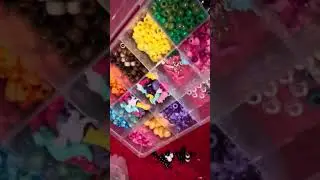Making a kandi lizard with my mask on#furry #dinomask#kandikid