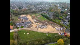 Roberts Close New Waltham Development of 9 Bungalows Aerial Video By DJI Mini Drone