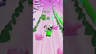 Talking Tom Gold Run - Talking Hank Chase The Raccoon In Snow Flake World - New Adventure Run #Short