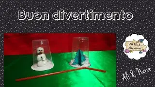 Sfere di neve, palle di neve - Attività natalizia per bambini - Riciclo creativo