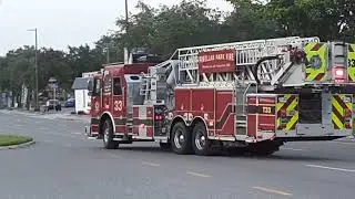Pinellas Park Fire Dept Lieutenant Rescue 36, Truck 33, and Rescue 33 returning