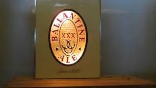 Vintage 1950's BALLANTINE ALE BEER Logo Light Up Carbonated Motion Pub Tavern Sign