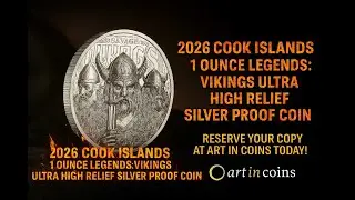 Coming soon to Art in Coins, the 2026 Cook Islands 1 Ounce Legends Savage Vikings Silver Proof Coin