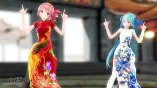 【MMD】Tda式改变旗袍初音、重音 [Electric Star]