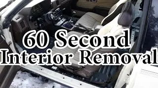 Stripping A Cars interior In 60 Seconds (Timalapse)