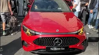 New 2026 electric CLA 250+ Patagonia Red Metallic interior and exterior