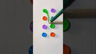 Connect the drops of color (28) #shorts #art #colors #funny #mixing  #satisfying #trending #viral