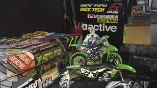 New Ray 1:12 Toy Dirt Bike ( Chad Reed ) Kawasaki Kx450