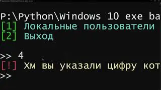 Python: Windows 10 | Управление пользователями CLI