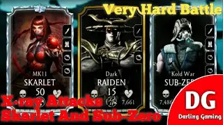 Mortal Kombat X Mobile | Challenge Mode | Diamond caharacters Scarlet and Sub-Zero Gameplay |