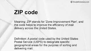 ZIP code Meaning