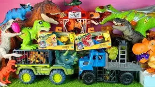 Satisfying ASMR Unboxing Jurassic World Dinosaur T-rex Carnotaurus Indominus Rex Raptor Dino Truck