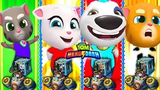 Talking Tom Hero Dash - Newly Color Suit's Heroic Cat's & Dog And Fighting To Four Master Raccoons