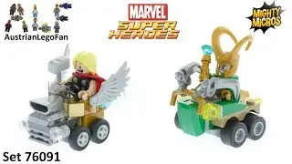 Lego Super Heroes 76091 Mighty Micros Thor vs Loki - Lego Speed Build Review