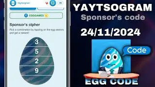 Yaytsogram - Egg Cipher Code 24/11/2024 | Break the egg to win $TONs