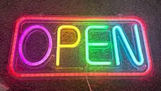 Neon Open Sign #opensignsai #neonsign #ledsigns #storefront #ledlights #open