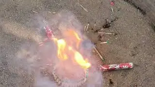 Lot Of Diwali Big Anar Vs Two chakri Vs Red Matchstick Chain Reaction Domino 😱 |