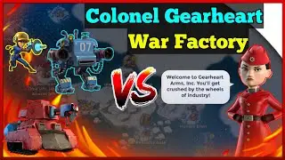 SOLOING Colonel Gearheart [War Factory]with 4 Scorchers 4 Mechs and 40 LazerRangers #15 | Boom Beach