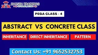 Pega Class 4 | Abstract Vs Concreate Class | Inheritance | Pattern | Direct Inheritance