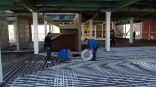 Postavljanje instalacije za podno grejanje na koti 4.40m Market Parket (2019)