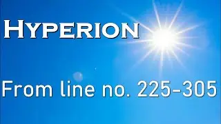 Hyperion by John Keats / Line no 225 to 305 / Text in Urdu & Hindi
