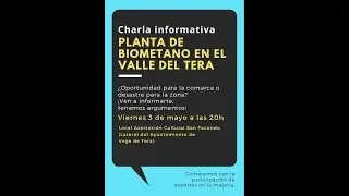 CHARLA BIOMETANO  VEGA DE TERA