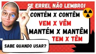 MANTÉM OU MANTÊM? TEM OU TÊM? VEM OU VÊM? AGUDO OU CIRCUNFLEXO - QUAL ACENTO DEVEMOS USAR?