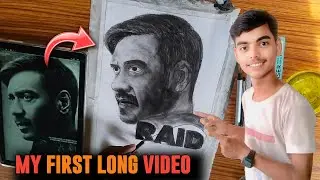 🖌️Ajaye devgan Art Tutorial #skatch beginner pencilsketch  video raid movie drawing drawing video