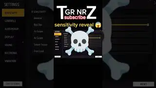 TGR NRZ SENSITIVITY REVEAL😱 #freefire #viral #desigamer #tgrnrz