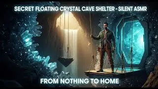 I Built a Floating Shelter Inside a Glowing Crystal Cave &ndash; Silent ASMR Build (From Nothing to Home)