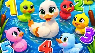 Five Little Ducks 🦆🌈 | Sing Along! Counting Song | KidssVenture - Nursery Rhymes & Kids Songs