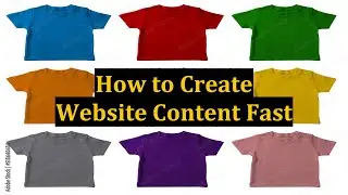 How to Create Website Content Fast