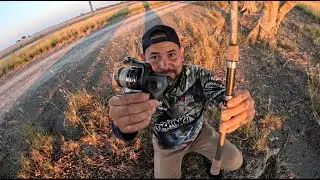 Pescando con Caña TELESCOPICA OZARK TRAIL |Capture LOBINAS y WEBINAS