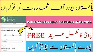 How To Apply For Pakistan Bureau of Statistics Jobs 2022 Male's & Female's اپلائ کا مکمل طريقہ