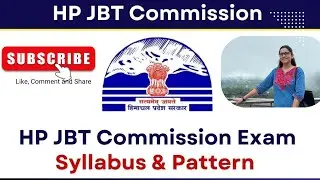 HP JBT Commission 2025 | Detailed syllabus and strategies | How to prepare for commission #hprca