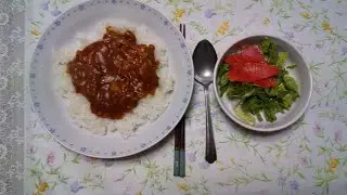 夕食🌃HayashiRiceハヤシライス🍛🥗食べたのでサムネにしました😋👍✨