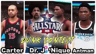 VINCE CARTER vs DR J vs DOMINIQUE WILKINS vs ANTHONY EDWARDS - All Star Slam Dunk COntest