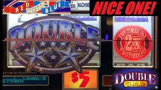 NICE WIN! High Limit Slots! Triple Double Stars + Double Gold + Red White & Blue + Double 3x 4x 5x!