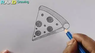 PIZZA Drawing Easy | Pencil Drawing