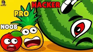 НУБ против ПРО против ХАКЕРА в игре Fruit Merge: Evolution Run: прохождение (Android, iOS)