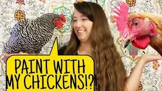 PAINT WITH MY CHICKENS!?! DIY Rooster Painting. FUN & RELAXING!