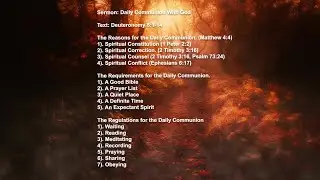 Daily Communion With God Pastor Paul Lucas