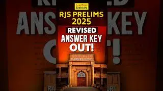 RJS Prelims Revised Answer Key Out! #shorts